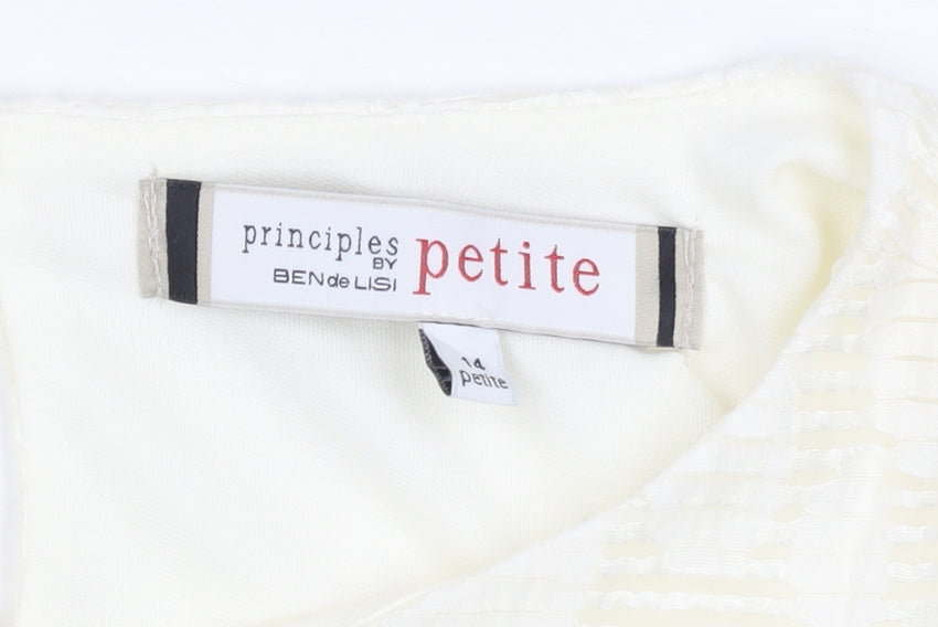 Womens UK Size 14 Principles by Ben de Lisi Ivory Basic Blouse
