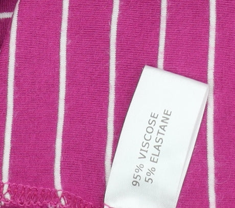 Womens UK Size M Linea Pink Basic T-Shirt