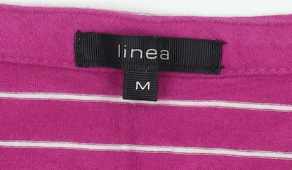 Womens UK Size M Linea Pink Basic T-Shirt