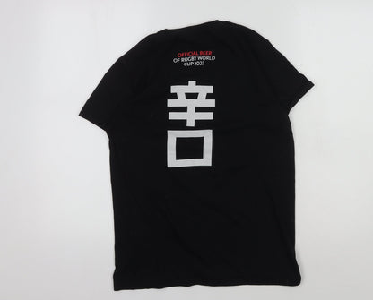 Mens UK Size S Fruit of the Loom Black  T-Shirt