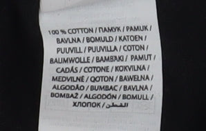 Mens UK Size S Fruit of the Loom Black  T-Shirt