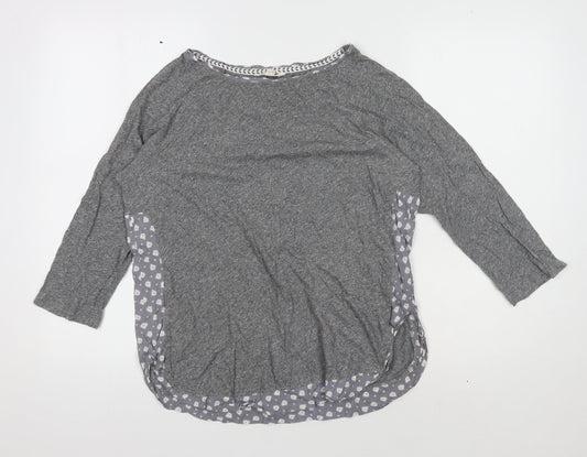 Womens UK Size 12 White Stuff Grey Basic T-Shirt