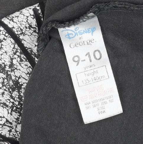 Disney at George Girls T-Shirt Black 9-10 Years Marie Aristocats
