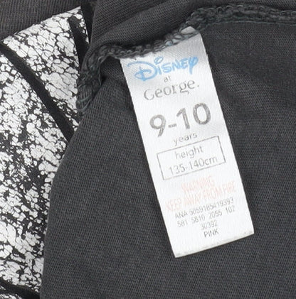 Disney at George Girls T-Shirt Black 9-10 Years Marie Aristocats