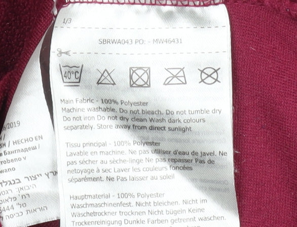 Regatta Women's Red Fleece Pullover - Size 16