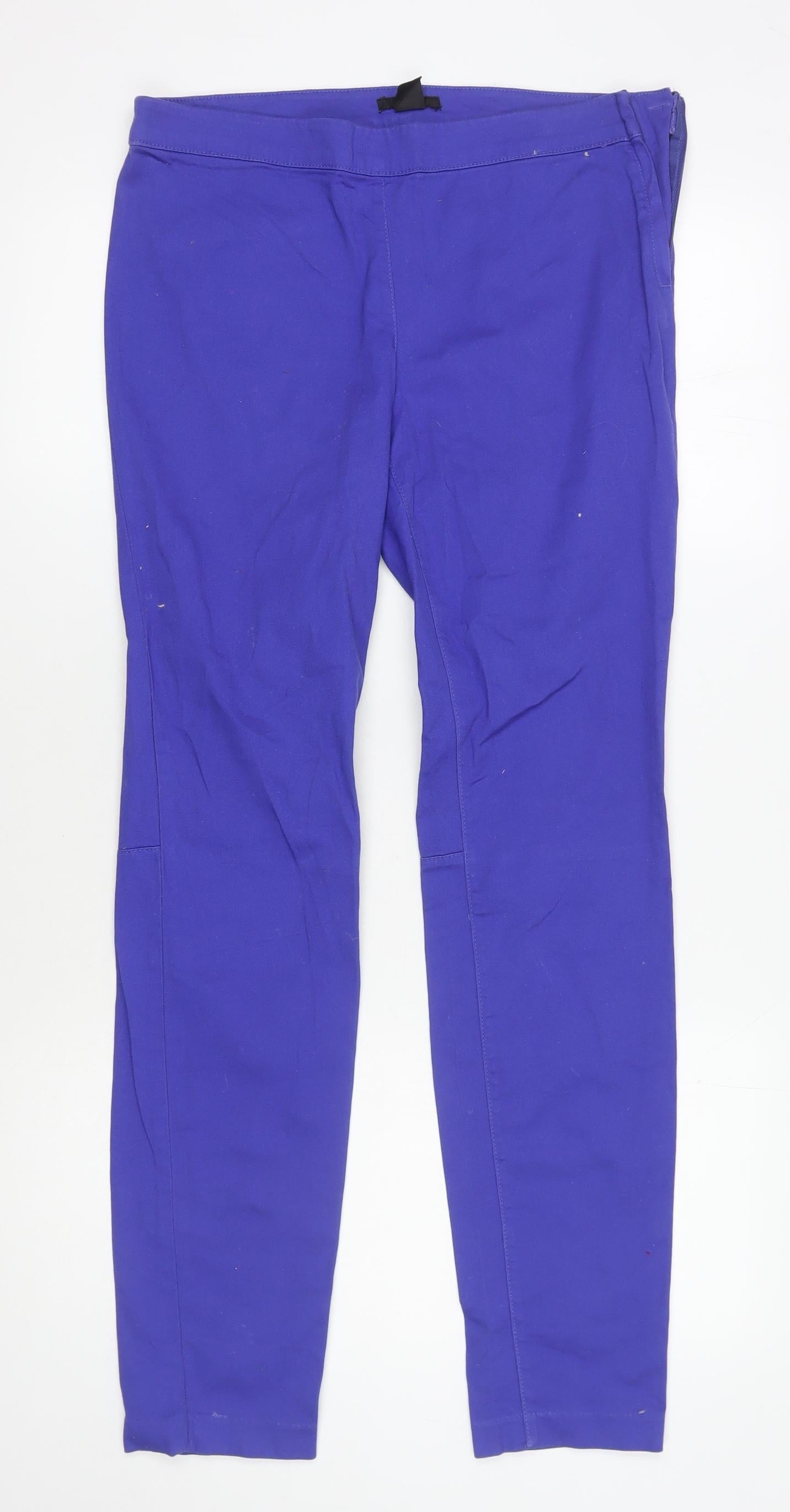 Womens UK Size 12 H&M Regular Fit Jegging Blue Trousers