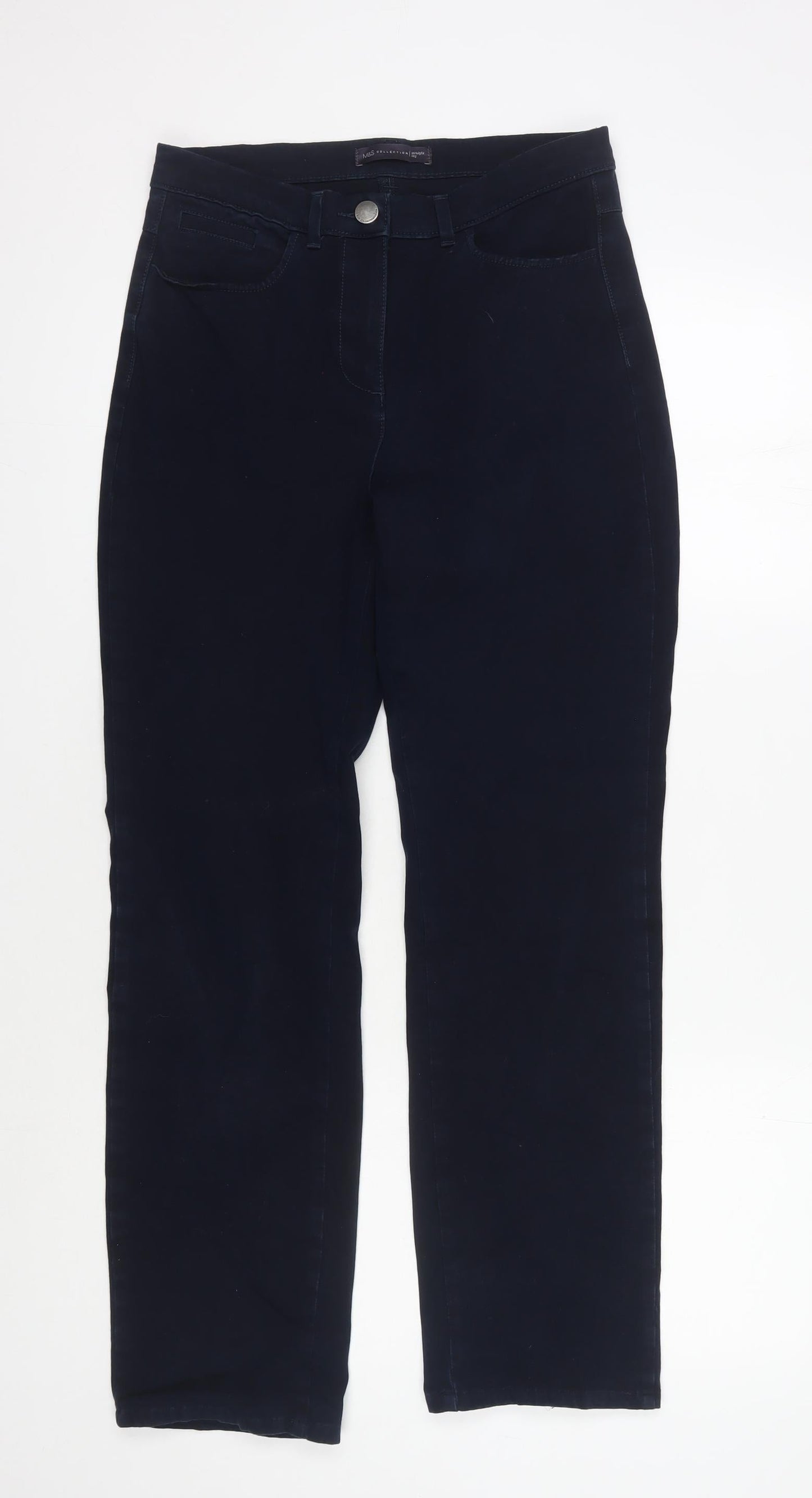 Womens UK Size 10 Marks and Spencer Regular Fit Jegging Blue Trousers