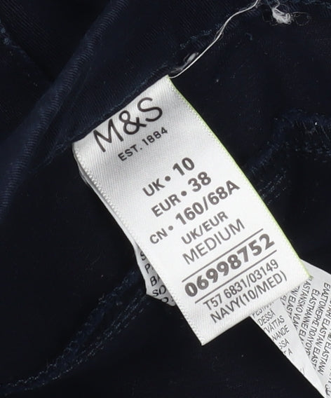 Womens UK Size 10 Marks and Spencer Regular Fit Jegging Blue Trousers