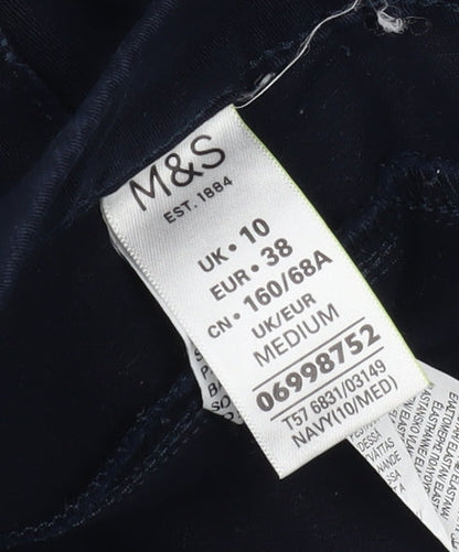 Womens UK Size 10 Marks and Spencer Regular Fit Jegging Blue Trousers