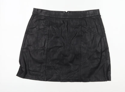 New Look Women's Black Knee Length Pencil Skirt Size 12