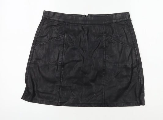New Look Women's Black Knee Length Pencil Skirt Size 12