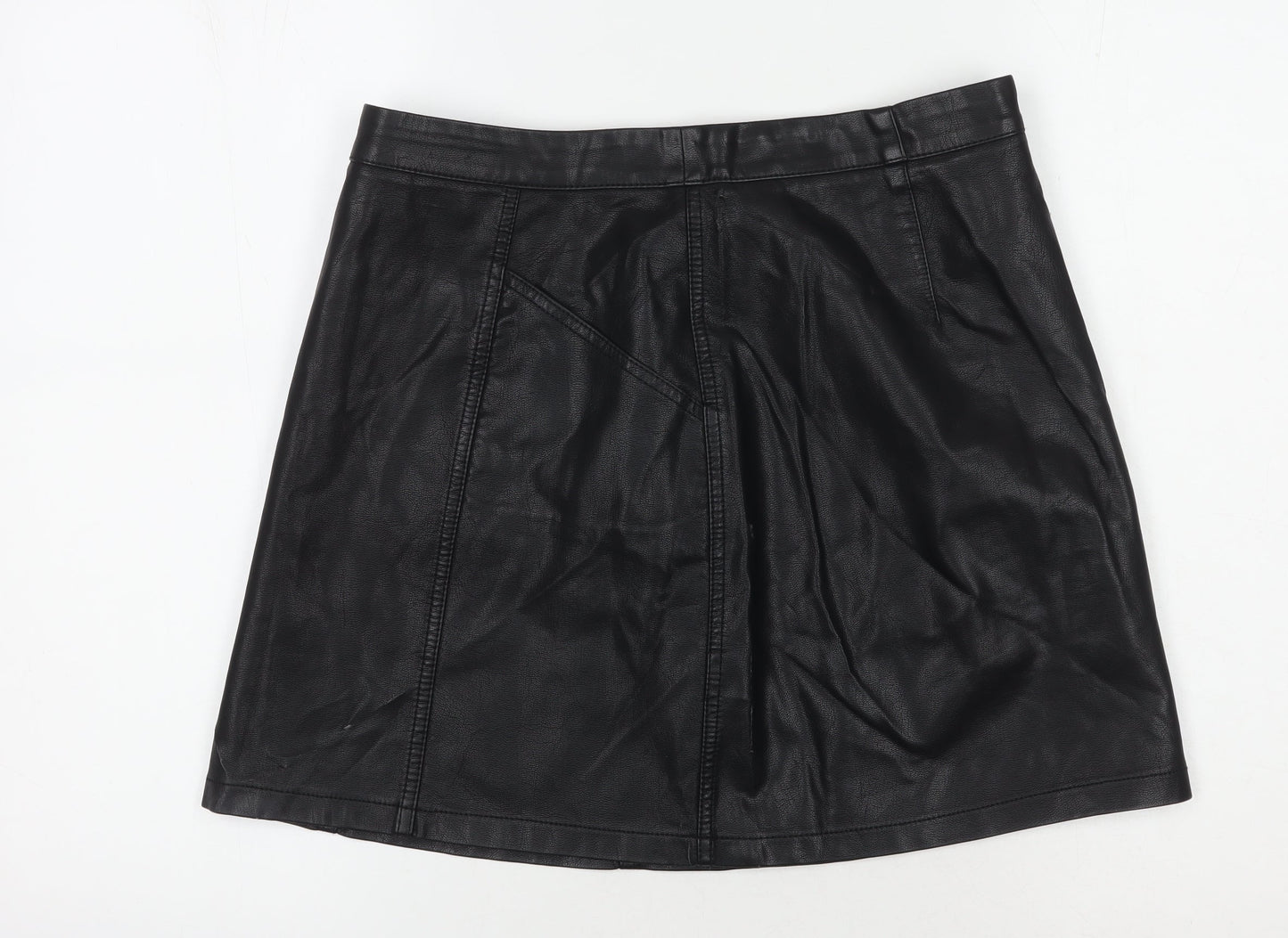 New Look Women's Black Knee Length Pencil Skirt Size 12