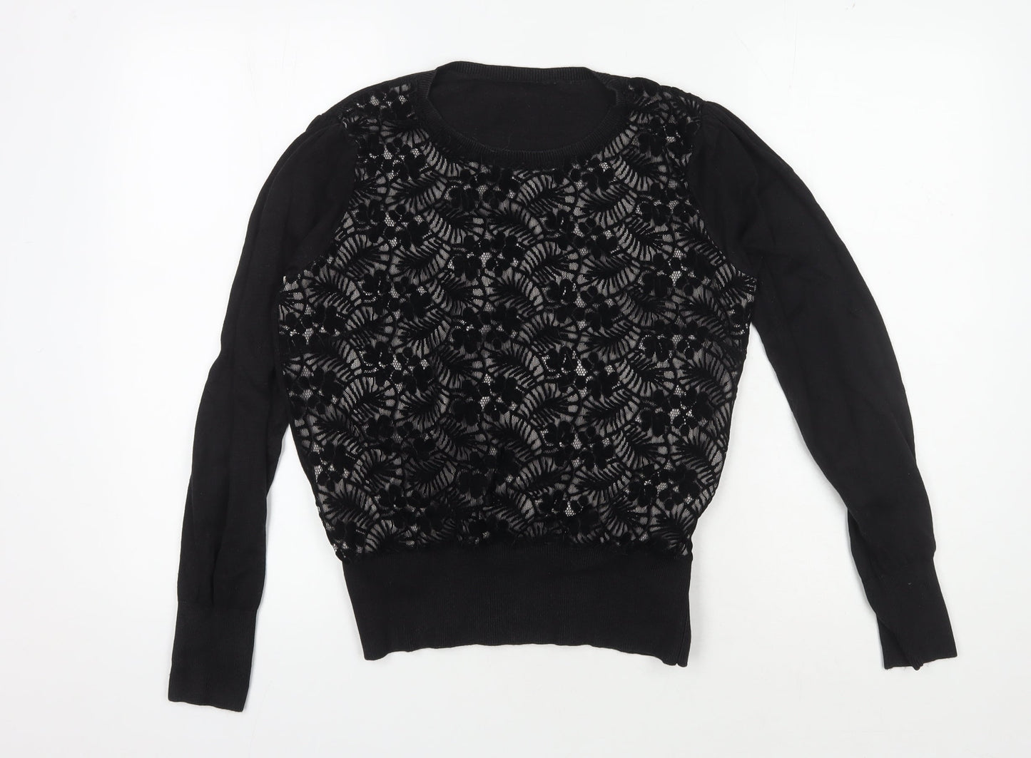 Womens UK Size M Oasis Black Pullover Jumper