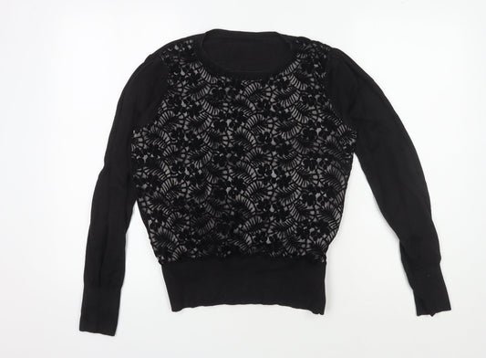 Womens UK Size M Oasis Black Pullover Jumper