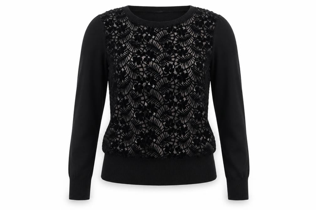 Womens UK Size M Oasis Black Pullover Jumper