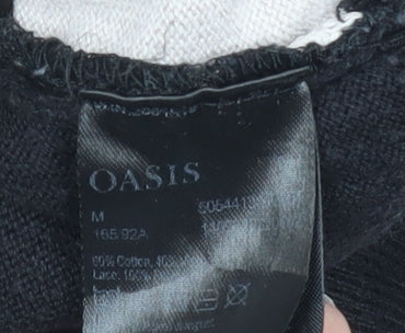 Womens UK Size M Oasis Black Pullover Jumper