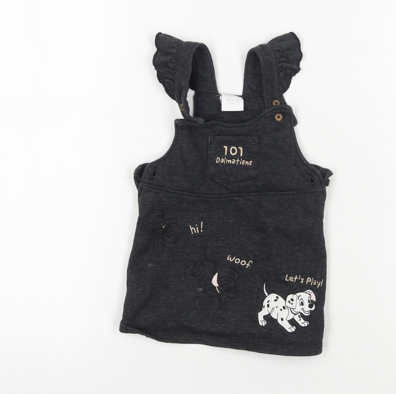 Disney Baby Unisex Black Pinafore Dress 9-12 Months