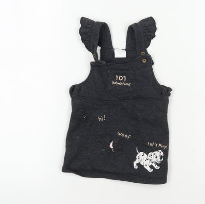 Disney Baby Unisex Black Pinafore Dress 9-12 Months