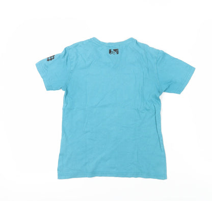 Drunkn Munky Boys Blue Graphic T-Shirt, Size 7-8 Years, Fun Style