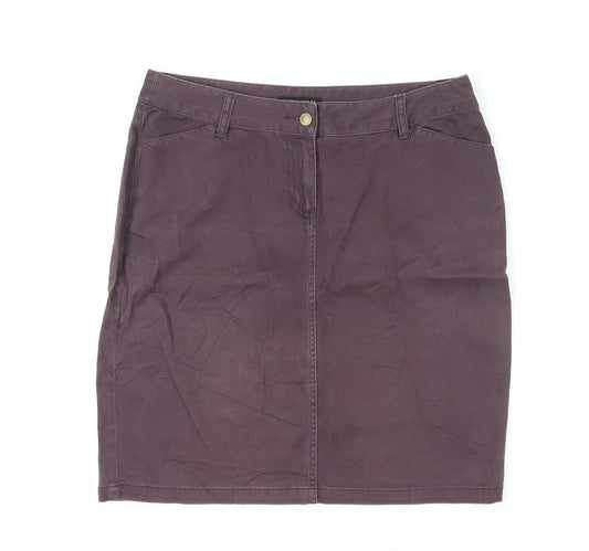 Laura Ashley Women’s Brown Pencil Skirt, Size 14, Casual