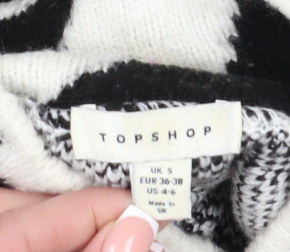 Womens UK Size S Topshop Multicoloured Pullover Jumper