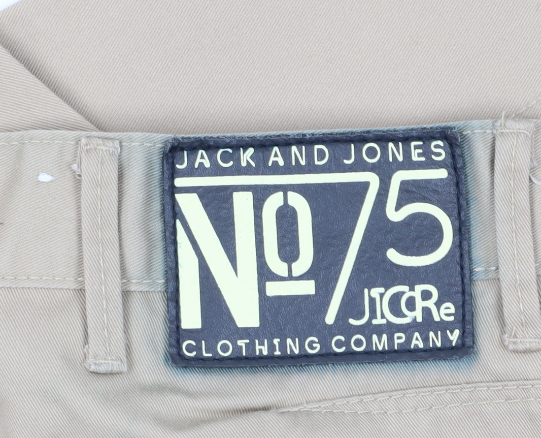 Jack and Jones Men's Beige Cropped Jeans Size 32