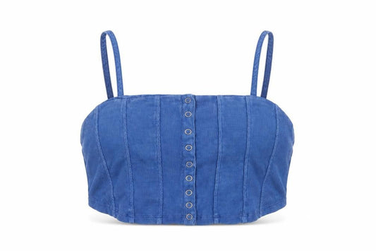 Womens UK Size L Urban Outfitters Blue Camisole Cropped