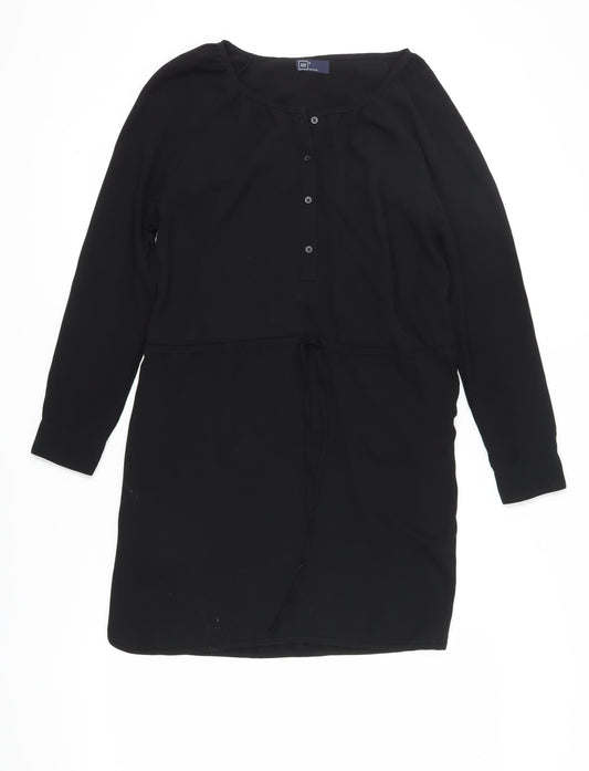 GAP Women's Black Shift Dress M, Knee Length, Casual Style