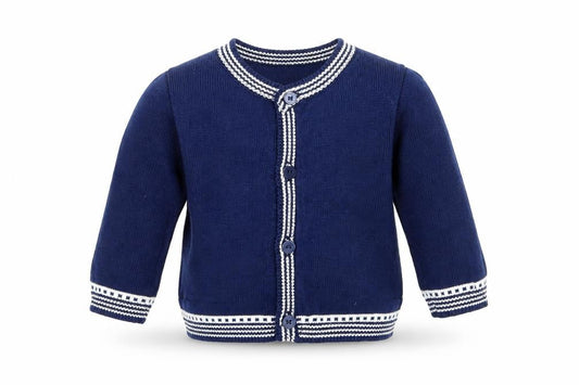 Mayoral Blue Unisex Baby Cardigan 3-6 Months Cotton