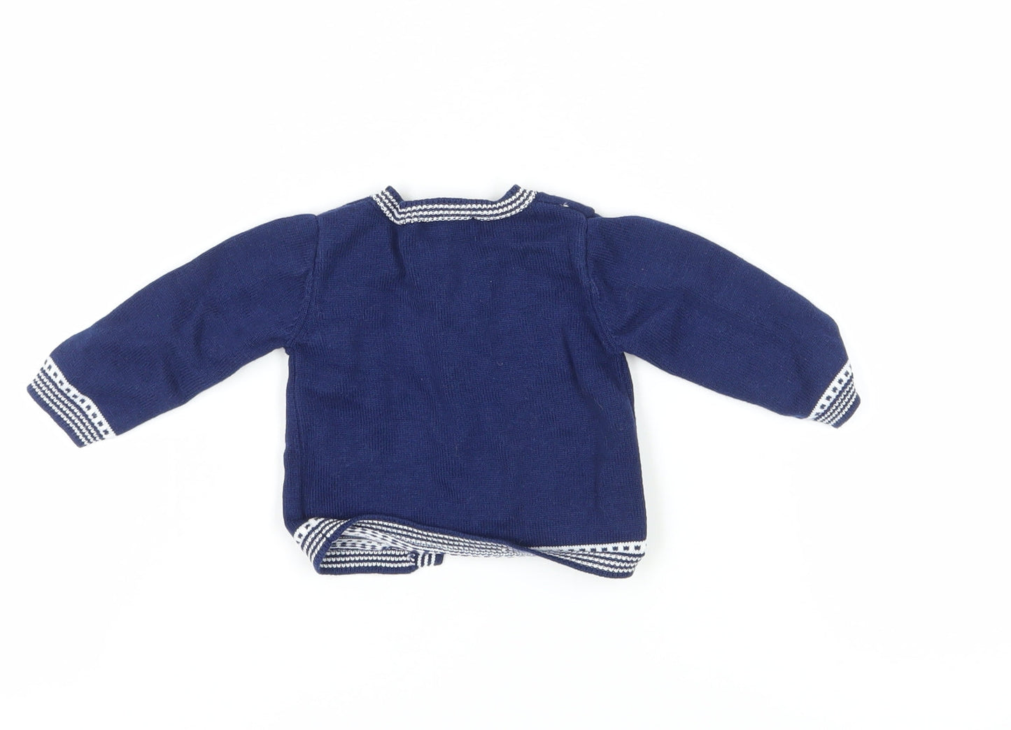 Mayoral Blue Unisex Baby Cardigan 3-6 Months Cotton