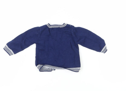 Mayoral Blue Unisex Baby Cardigan 3-6 Months Cotton