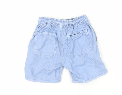 Zara Boys Blue Cotton Shorts, Size 4 Years, Casual Style