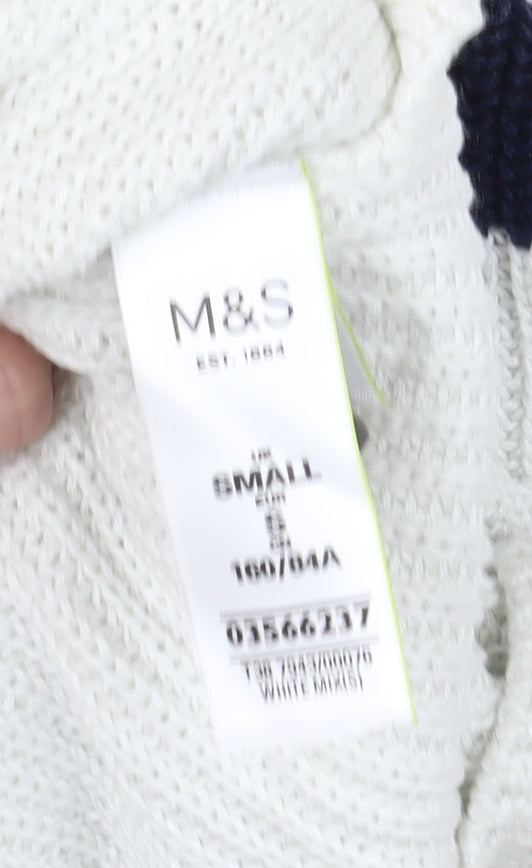 Womens UK Size S Marks and Spencer Ivory Pullover Jumper