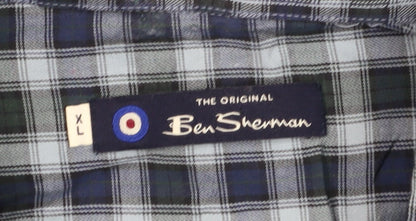 Ben Sherman Men's Blue Check Shirt XL Casual Style