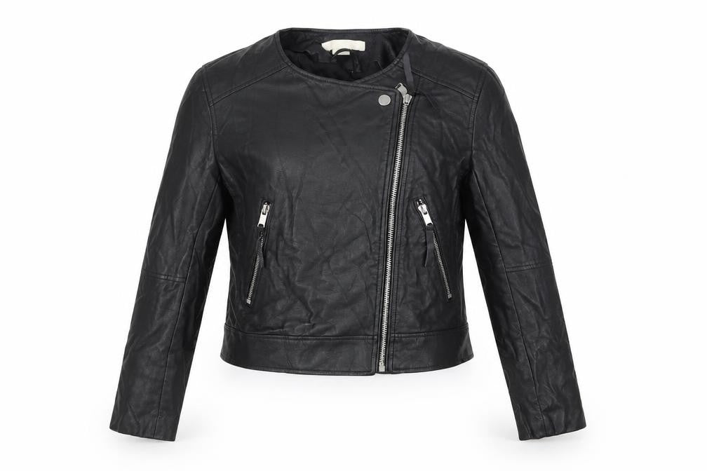 Womens UK Size 10 H&M Black Motorcycle Jacket