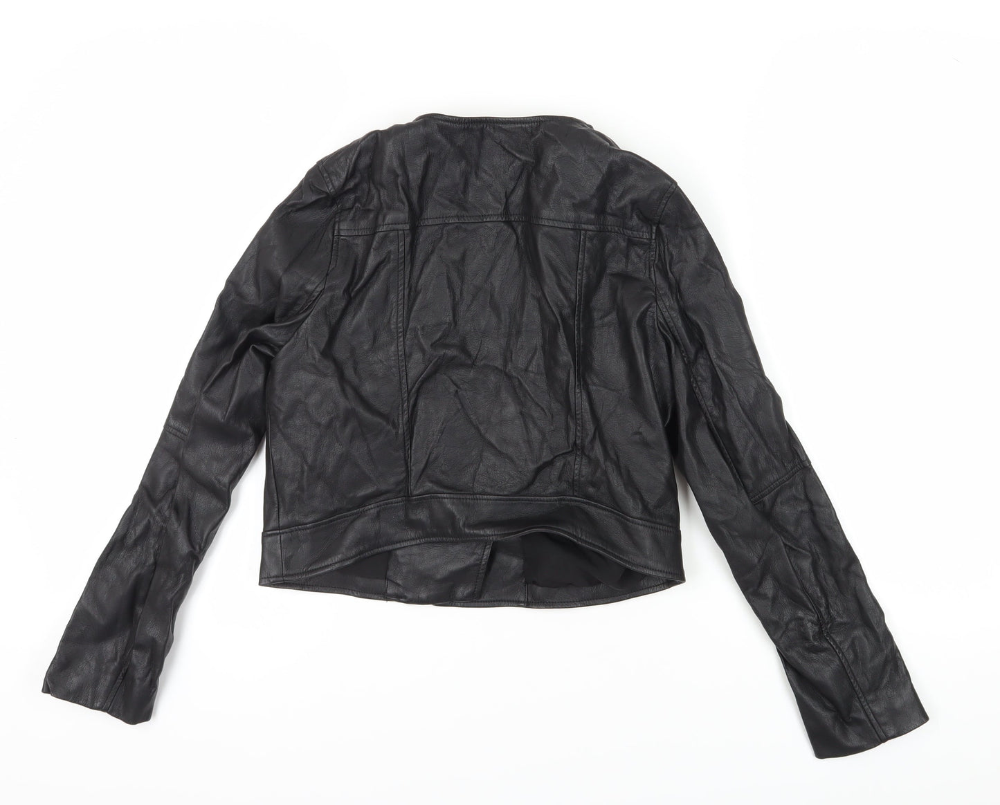 Womens UK Size 10 H&M Black Motorcycle Jacket