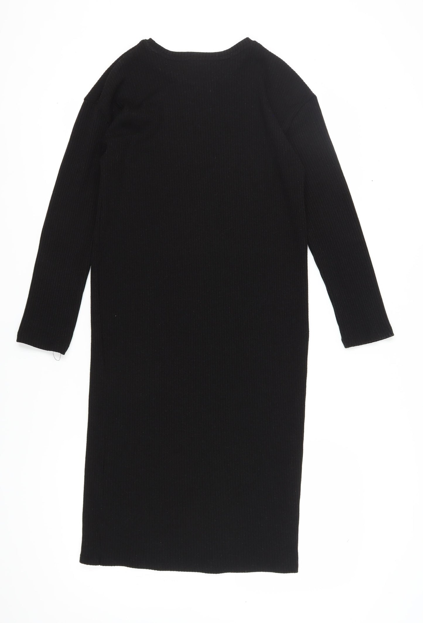 Zara Women's Black Midi Sheath Dress Size 8