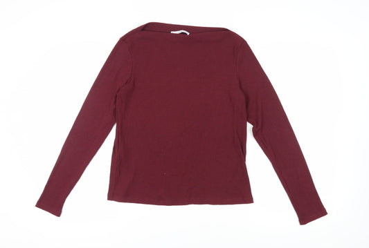 MNG Women's Red Knit Long Sleeve Top XL