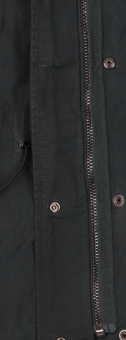 Massimo Dutti Women's Green Parka Coat Size 4