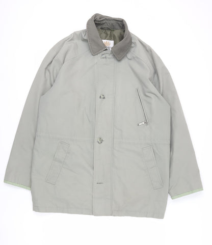 Aldon Men's Grey Basic Jacket L Collared Zip Casual