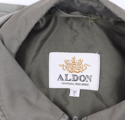 Aldon Men's Grey Basic Jacket L Collared Zip Casual