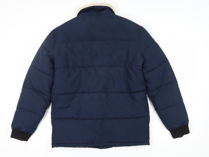 Mens UK Size M Marks and Spencer Blue Puffer Jacket