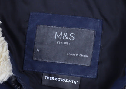 Mens UK Size M Marks and Spencer Blue Puffer Jacket