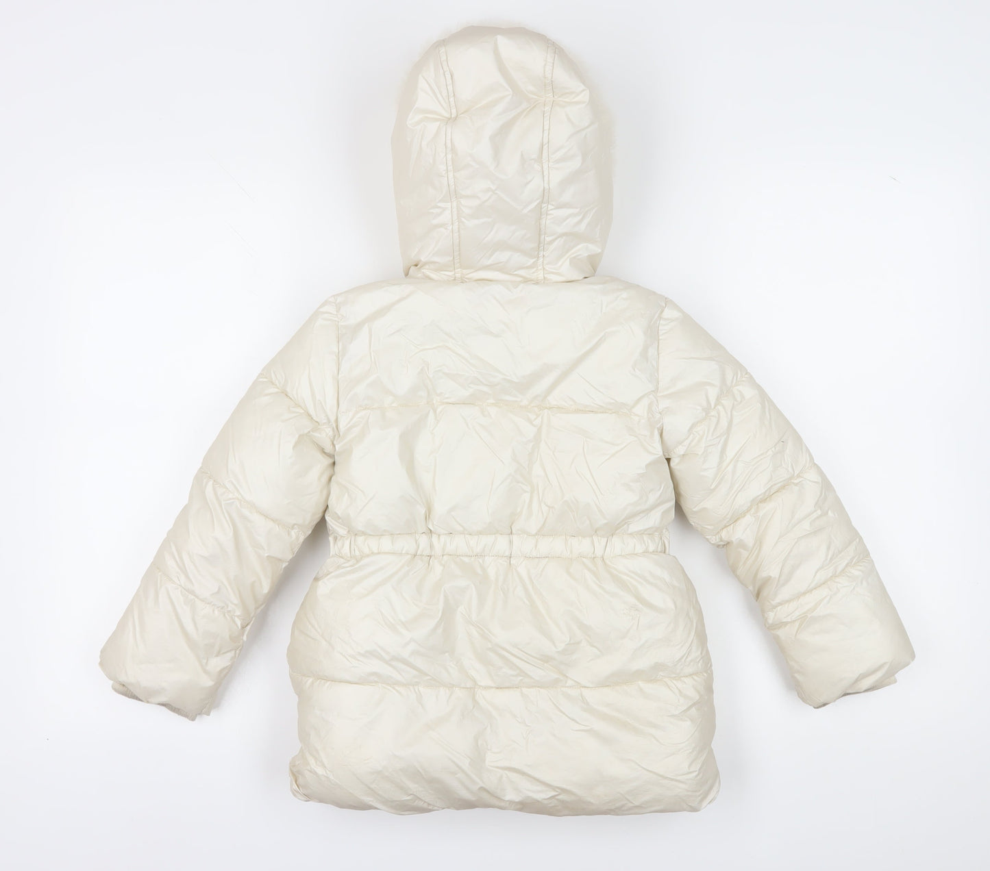 Marks & Spencer Girls White Puffer Jacket 7 Years, Winter Style