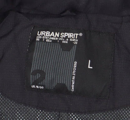 Mens UK Size L Urban Spirit Black Basic Jacket