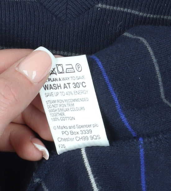 Mens UK Size L Marks and Spencer Blue Pullover Sweatshirt