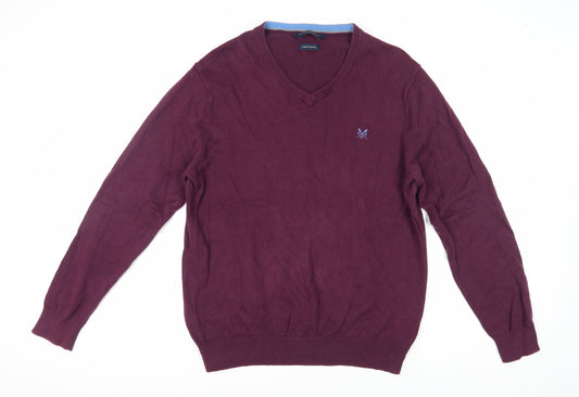 Crew Clothing Co. Men's XL Purple V-Neck Pullover Jumper