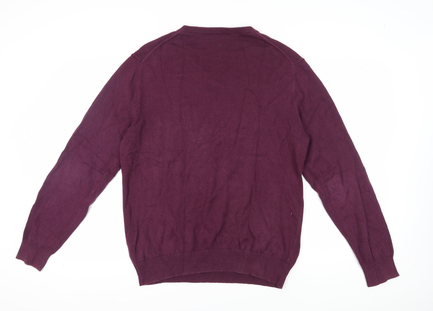 Crew Clothing Co. Men's XL Purple V-Neck Pullover Jumper