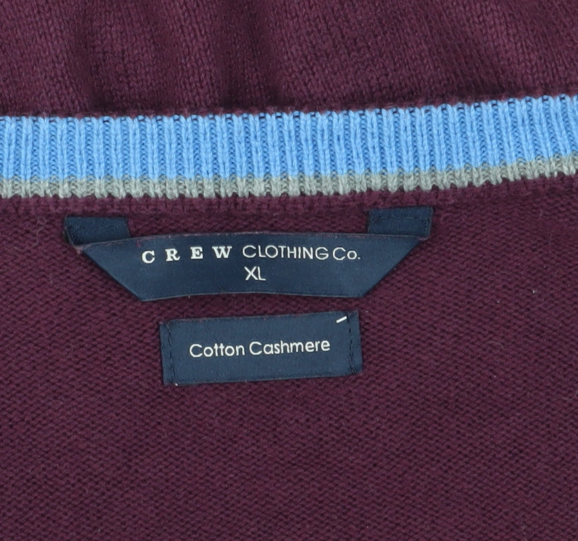 Crew Clothing Co. Men's XL Purple V-Neck Pullover Jumper