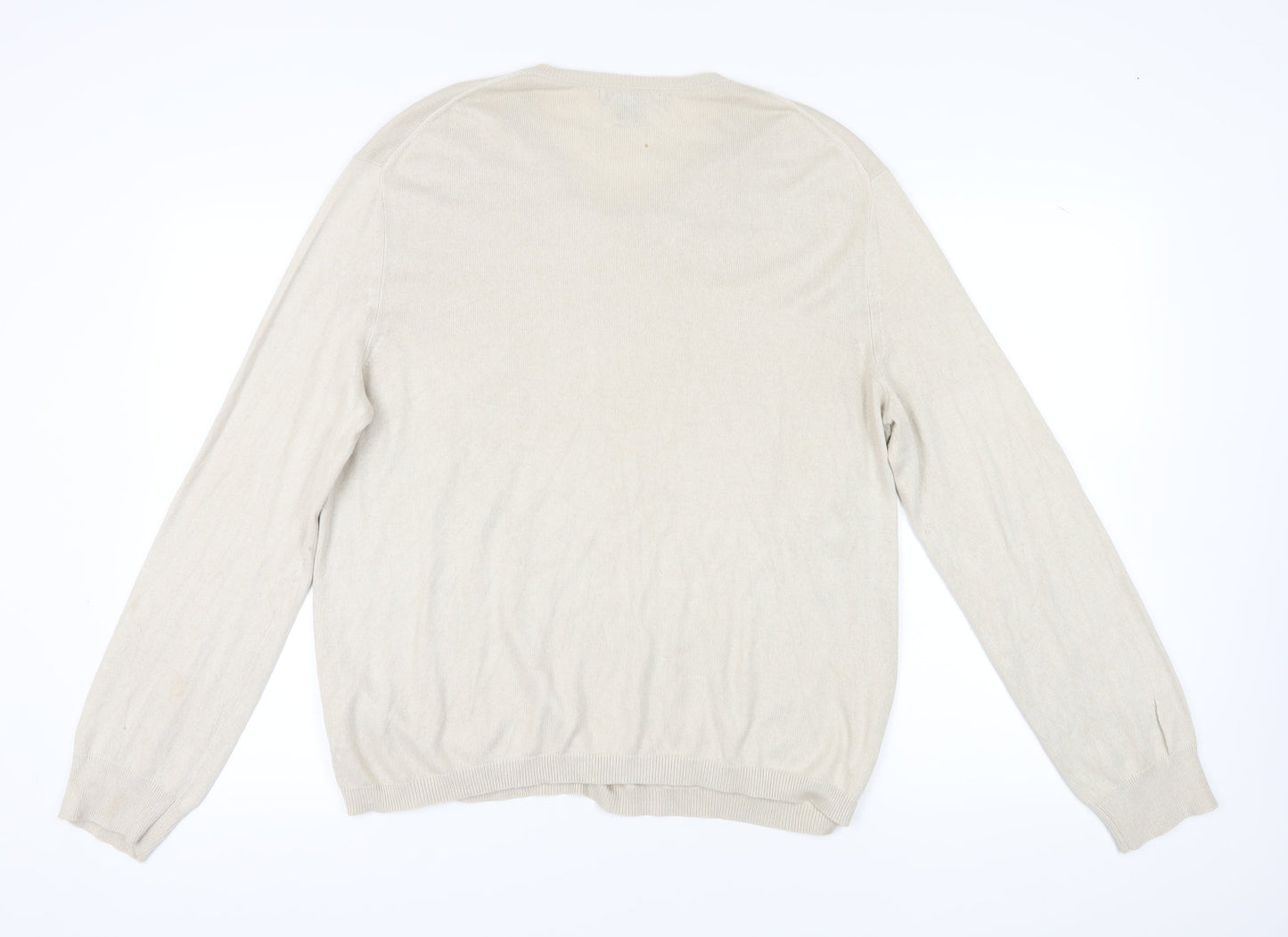 Unisex Adults UK Size L Banana Republic Beige Pullover Jumper